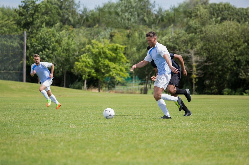footballeur en préparation