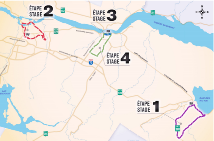 Carte du Grand Prix Cycliste de Saguenay 2016