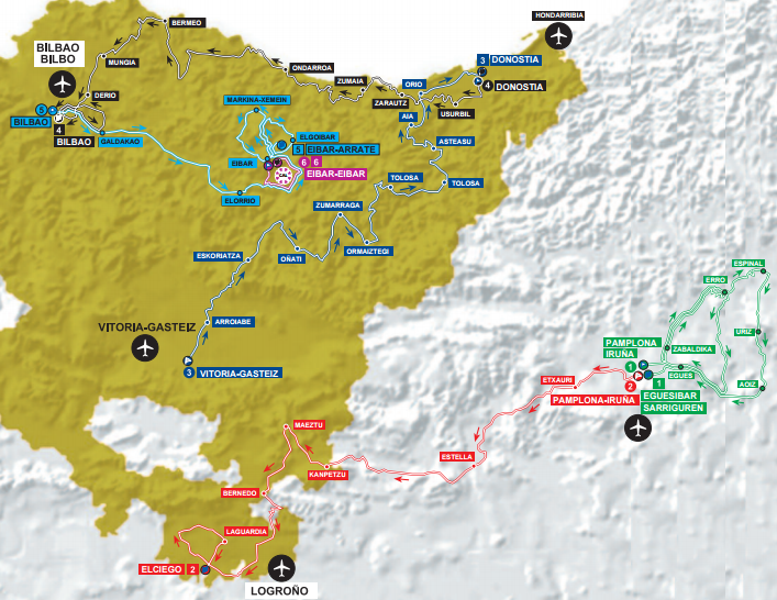 Carte du Tour du Pays Basque 2017