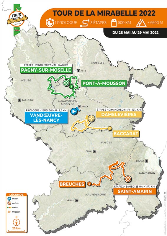 Carte du Tour de la Mirabelle 2022