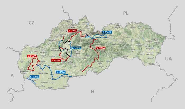 Carte du Tour de Slovaquie 2011