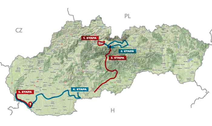 Carte du Tour de Slovaquie 2012