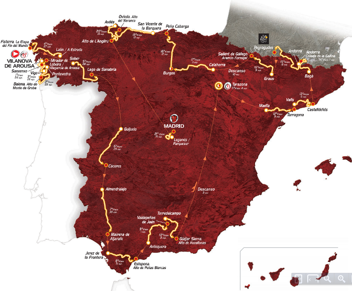 Parcours de la Vuelta 2013