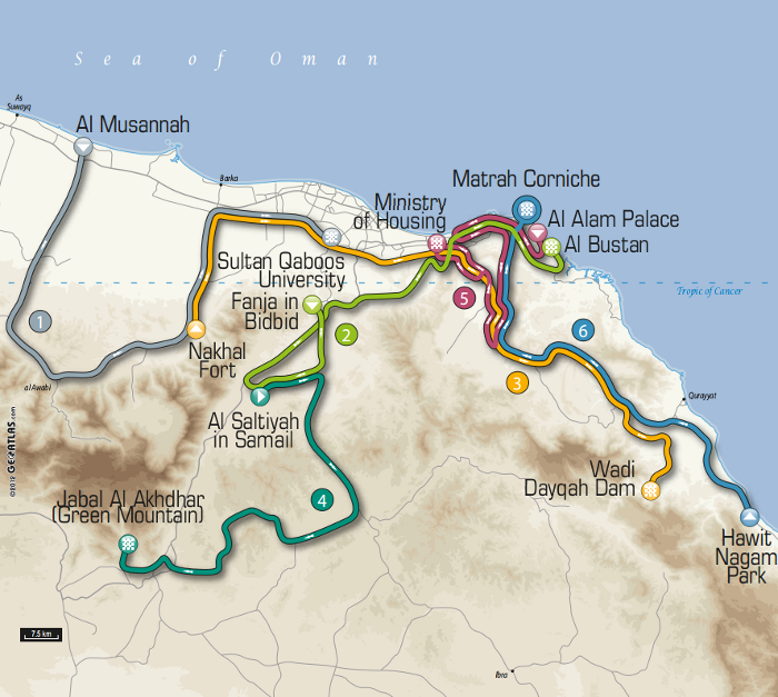 Parcours tour d'Oman 2013