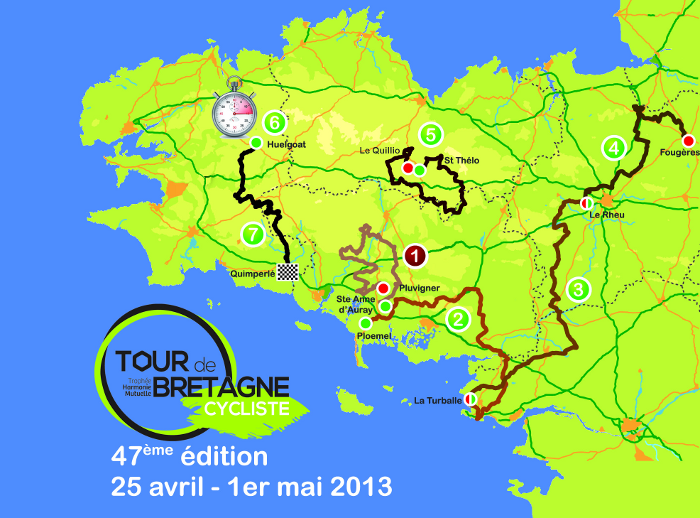 Parcours du Tour de Bretagne 2013
